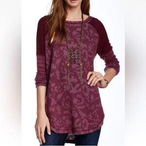 Free People Burgundy and Purple Tunic